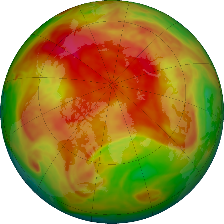Arctic ozone map for 16 April 2024